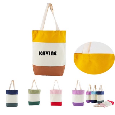 Colored strips Canvas Cotton Tote Bags