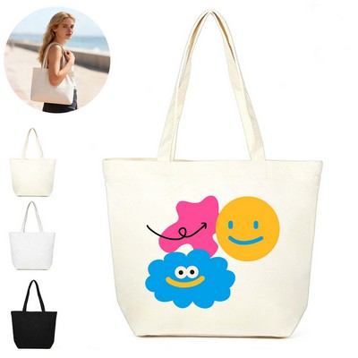 Canvas Tote Bag with Flat Bottom