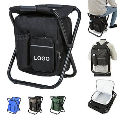 Backpack Cooler Chair Foldable Camping Fishing Stool