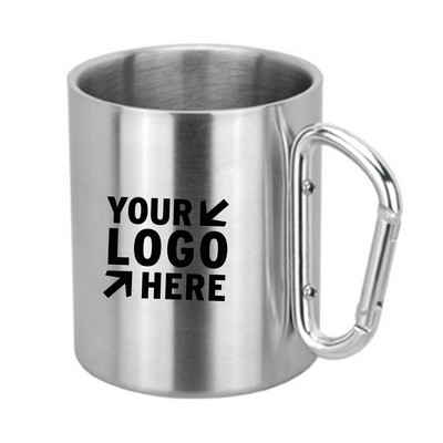Travel Stainless Steel Double Wall w/ Carabiner Handle