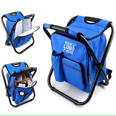 Beach Camping Stool Cooler Box Bag Folding Fishing Chair
