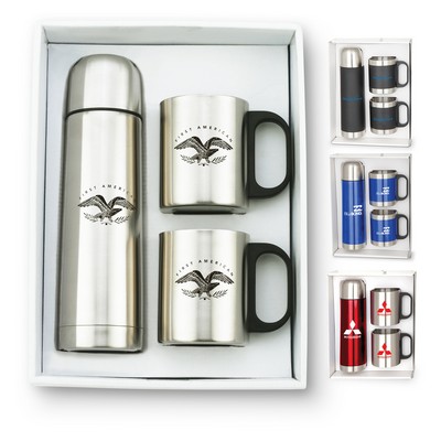 Stainless Steel Mug & Thermos Set